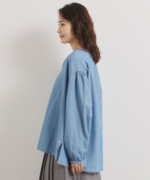 ITS'DEMO / イッツデモ シャツ・ブラウス | 【洗濯機OK】シアーデニムスキッパーブラウス | 詳細14