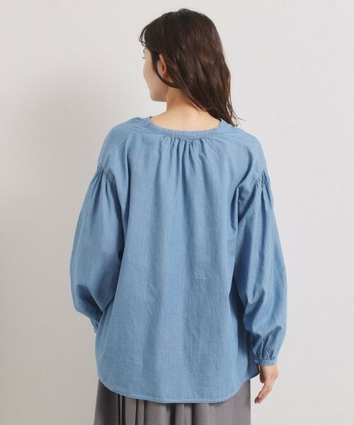 ITS'DEMO / イッツデモ シャツ・ブラウス | 【洗濯機OK】シアーデニムスキッパーブラウス | 詳細15