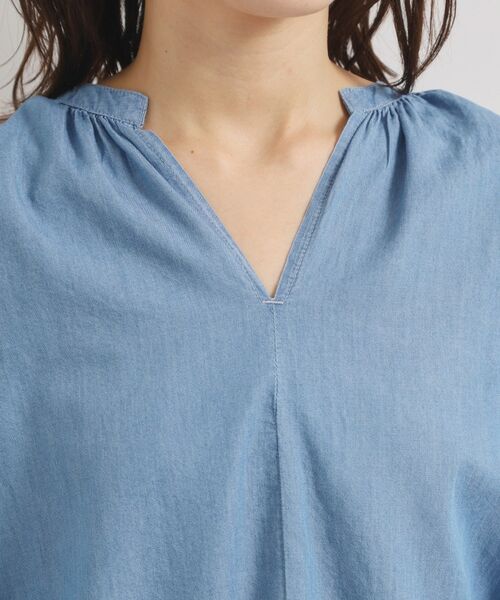 ITS'DEMO / イッツデモ シャツ・ブラウス | 【洗濯機OK】シアーデニムスキッパーブラウス | 詳細16