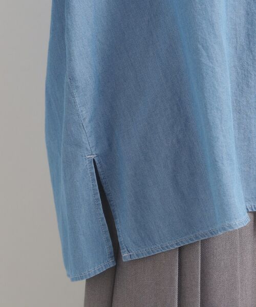 ITS'DEMO / イッツデモ シャツ・ブラウス | 【洗濯機OK】シアーデニムスキッパーブラウス | 詳細18