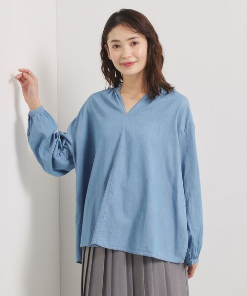 ITS'DEMO / イッツデモ シャツ・ブラウス | 【洗濯機OK】シアーデニムスキッパーブラウス | 詳細5