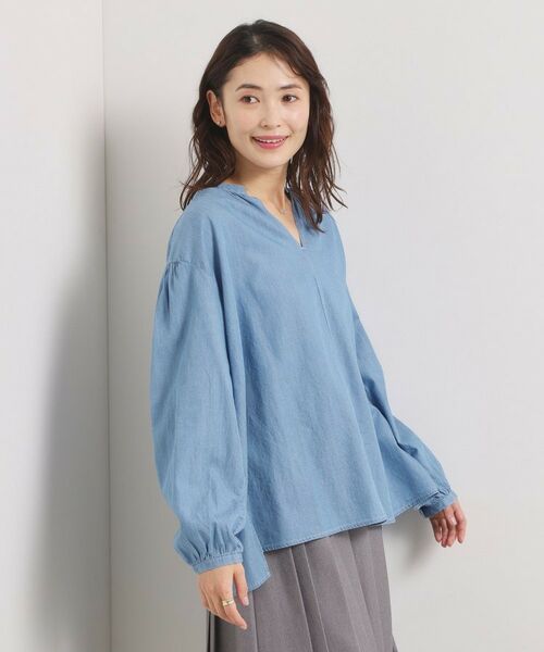 ITS'DEMO / イッツデモ シャツ・ブラウス | 【洗濯機OK】シアーデニムスキッパーブラウス | 詳細6
