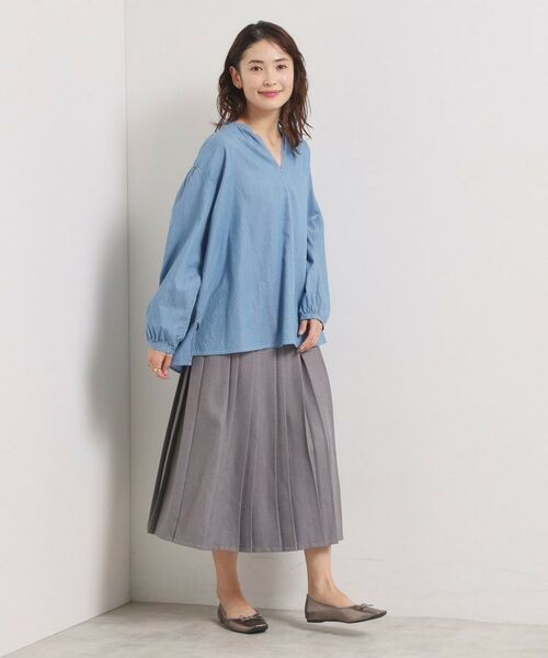 ITS'DEMO / イッツデモ シャツ・ブラウス | 【洗濯機OK】シアーデニムスキッパーブラウス | 詳細7