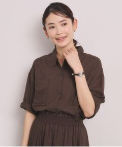 ITS'DEMO / イッツデモ シャツ・ブラウス | 【手洗い可／セットアップ可】リネン混ポケット付きシャツ