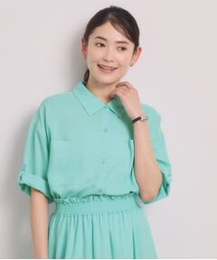 ITS'DEMO / イッツデモ シャツ・ブラウス | 【手洗い可／セットアップ可】リネン混ポケット付きシャツ