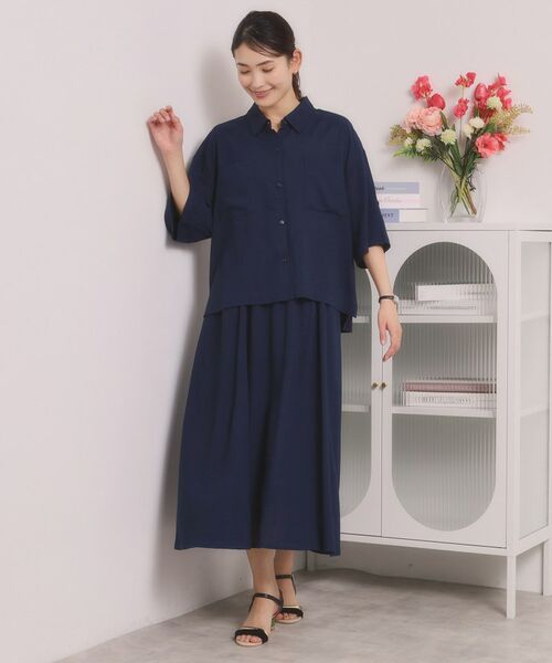 ITS'DEMO / イッツデモ シャツ・ブラウス | 【手洗い可／セットアップ可】リネン混ポケット付きシャツ | 詳細11