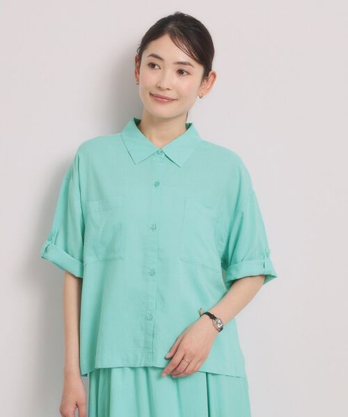 ITS'DEMO / イッツデモ シャツ・ブラウス | 【手洗い可／セットアップ可】リネン混ポケット付きシャツ | 詳細13