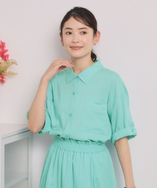 ITS'DEMO / イッツデモ シャツ・ブラウス | 【手洗い可／セットアップ可】リネン混ポケット付きシャツ | 詳細14