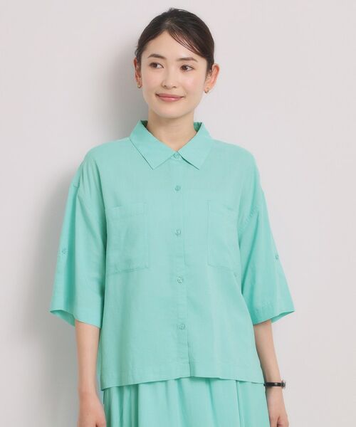 ITS'DEMO / イッツデモ シャツ・ブラウス | 【手洗い可／セットアップ可】リネン混ポケット付きシャツ | 詳細16