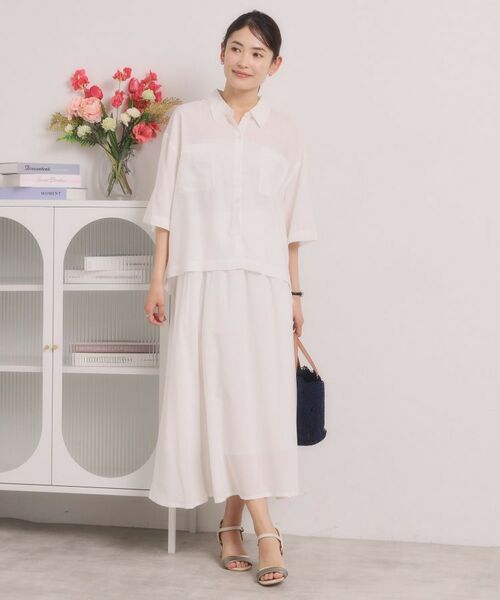 ITS'DEMO / イッツデモ シャツ・ブラウス | 【手洗い可／セットアップ可】リネン混ポケット付きシャツ | 詳細3