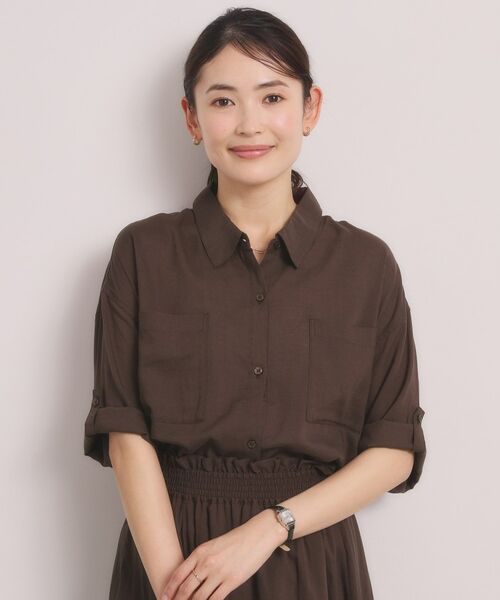 ITS'DEMO / イッツデモ シャツ・ブラウス | 【手洗い可／セットアップ可】リネン混ポケット付きシャツ | 詳細5
