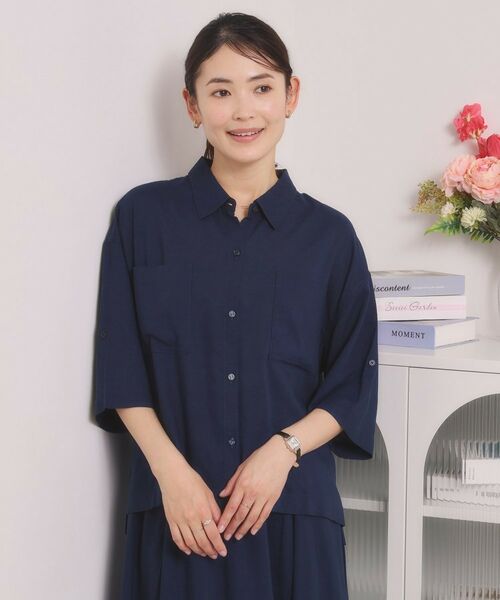 ITS'DEMO / イッツデモ シャツ・ブラウス | 【手洗い可／セットアップ可】リネン混ポケット付きシャツ | 詳細9