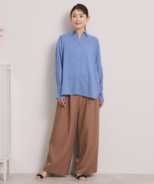 ITS'DEMO / イッツデモ シャツ・ブラウス | 【手洗い可】リネン混ベーシックシャツ | 詳細18