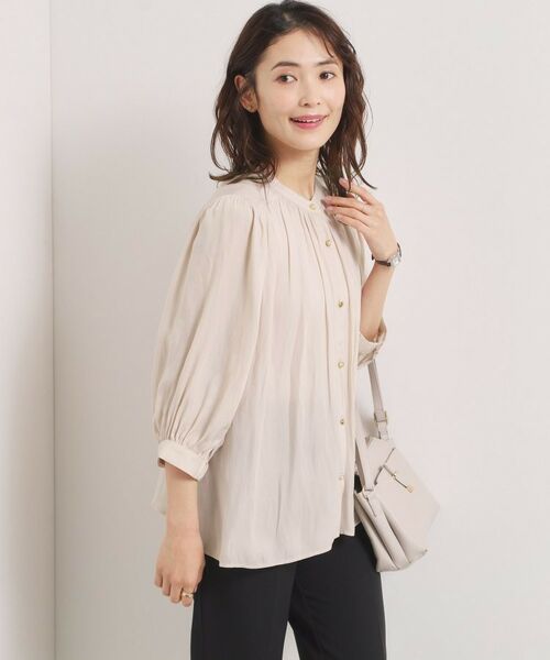 ITS'DEMO / イッツデモ シャツ・ブラウス | 【手洗い可】サテン7分袖ブラウス | 詳細1