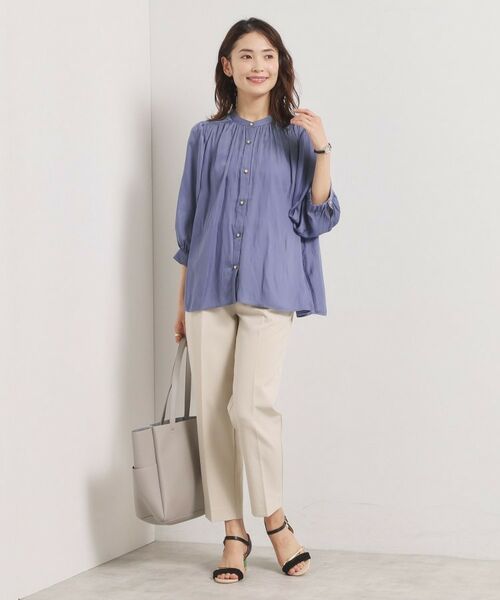 ITS'DEMO / イッツデモ シャツ・ブラウス | 【手洗い可】サテン7分袖ブラウス | 詳細14