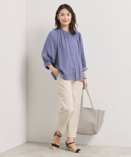 ITS'DEMO / イッツデモ シャツ・ブラウス | 【手洗い可】サテン7分袖ブラウス | 詳細15