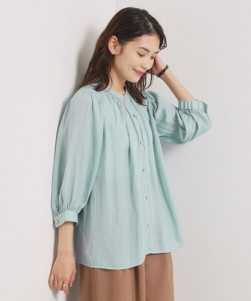 ITS'DEMO / イッツデモ シャツ・ブラウス | 【手洗い可】サテン7分袖ブラウス | 詳細6