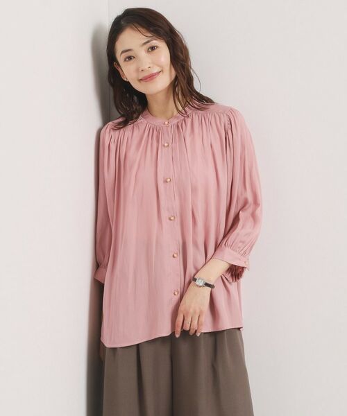 ITS'DEMO / イッツデモ シャツ・ブラウス | 【手洗い可】サテン7分袖ブラウス | 詳細9