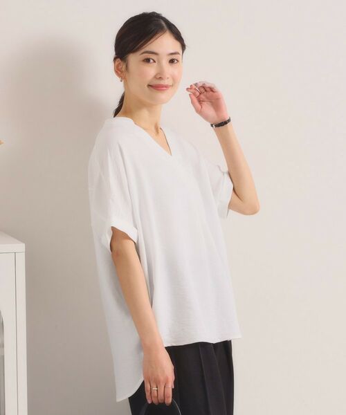 ITS'DEMO / イッツデモ シャツ・ブラウス | 柔らかリネンライクスキッパーブラウス | 詳細1