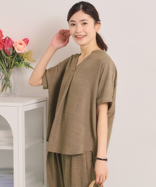 ITS'DEMO / イッツデモ シャツ・ブラウス | 柔らかリネンライクスキッパーブラウス | 詳細9