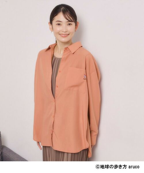 ITS'DEMO / イッツデモ シャツ・ブラウス | 【aruco×ITS’DEMO】刺繍シャツ（オレンジ(065)）