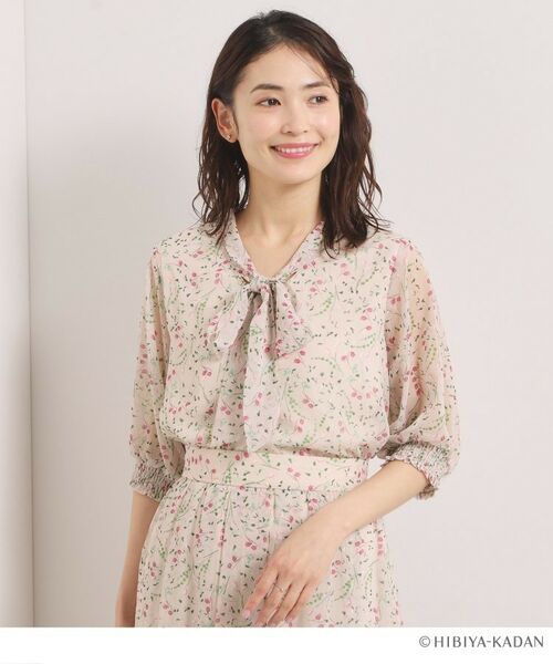 ITS'DEMO / イッツデモ シャツ・ブラウス | 【ITS’DEMO × HIBIYA－KADAN】ドビーリボンブラウス（アイボリー(104)）