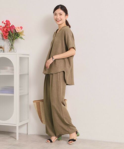 ITS'DEMO / イッツデモ パンツ | 柔らかリネンライクワイドパンツ | 詳細6