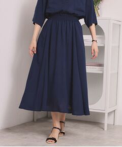 ITS'DEMO / イッツデモ スカート | リネン混ギャザースカート