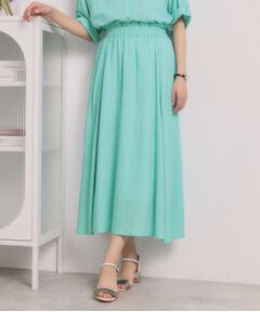 ITS'DEMO / イッツデモ スカート | リネン混ギャザースカート