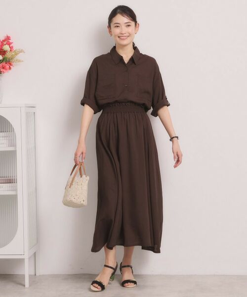 ITS'DEMO / イッツデモ スカート | リネン混ギャザースカート | 詳細6