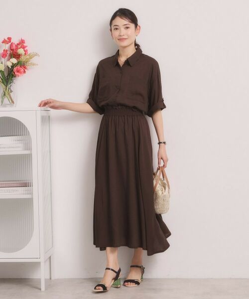 ITS'DEMO / イッツデモ スカート | リネン混ギャザースカート | 詳細7