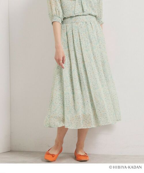 ITS'DEMO / イッツデモ ロング・マキシ丈スカート | 【ITS’DEMO × HIBIYA－KADAN】ドビースカート（ライトグリーン(120)）