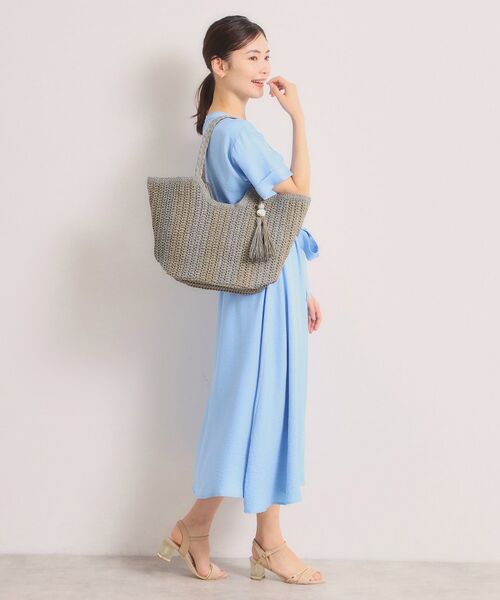 ITS'DEMO / イッツデモ トートバッグ | 雑材ストーンタッセルトート | 詳細2