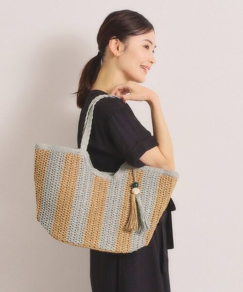 ITS'DEMO / イッツデモ トートバッグ | 雑材ストーンタッセルトート | 詳細3