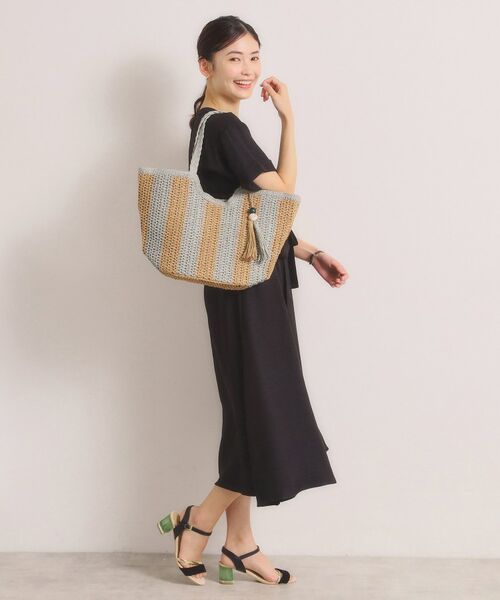 ITS'DEMO / イッツデモ トートバッグ | 雑材ストーンタッセルトート | 詳細4