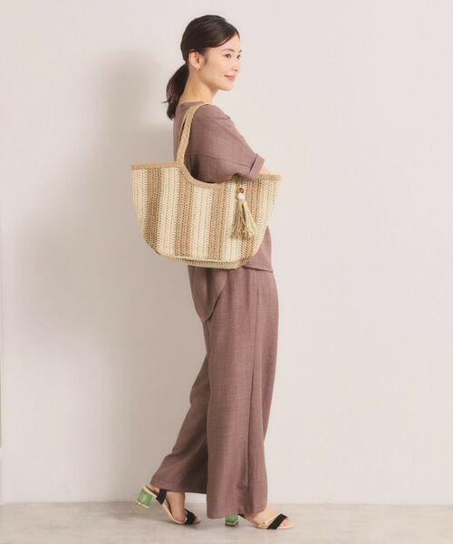 ITS'DEMO / イッツデモ トートバッグ | 雑材ストーンタッセルトート | 詳細6