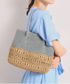 ITS'DEMO / イッツデモ トートバッグ | 雑材コード編みコンビトート