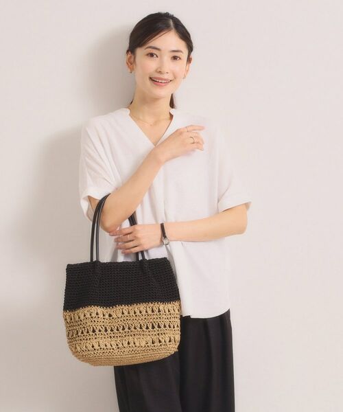 ITS'DEMO / イッツデモ トートバッグ | 雑材コード編みコンビトート | 詳細3