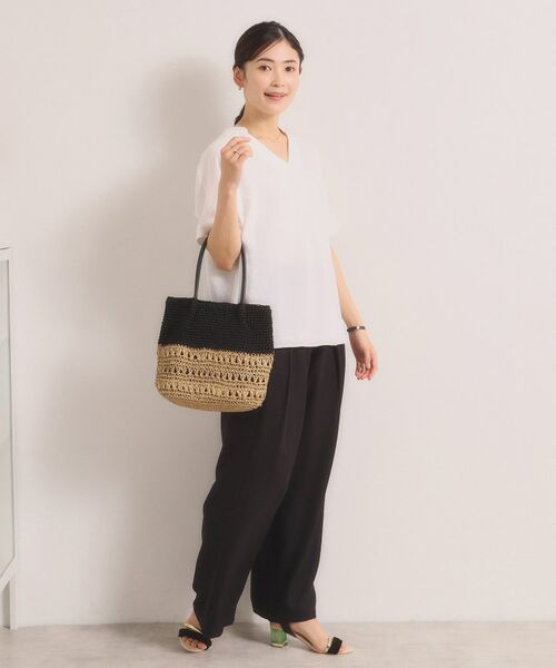 ITS'DEMO / イッツデモ トートバッグ | 雑材コード編みコンビトート | 詳細4