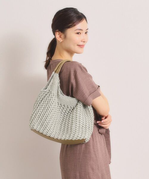 ITS'DEMO / イッツデモ トートバッグ | 雑材コード編みラウンドトート | 詳細1