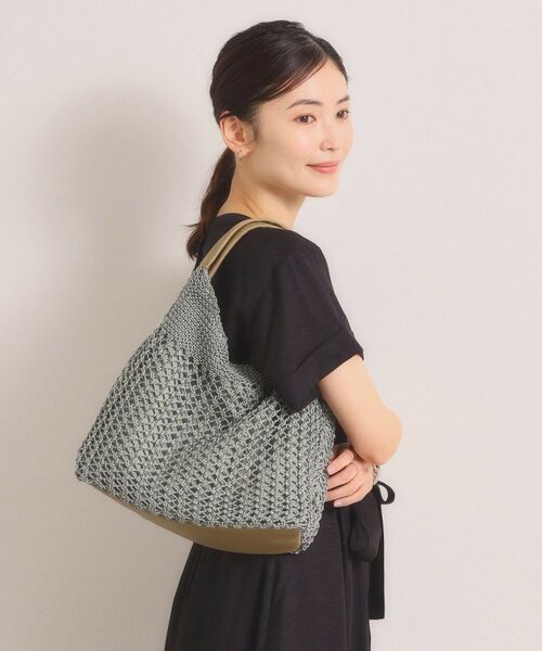 ITS'DEMO / イッツデモ トートバッグ | 雑材コード編みラウンドトート | 詳細3