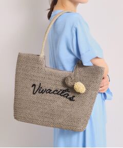 ITS'DEMO / イッツデモ トートバッグ | 雑材ロゴ刺繍チャーム付きトート