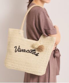 ITS'DEMO / イッツデモ トートバッグ | 雑材ロゴ刺繍チャーム付きトート