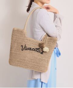 ITS'DEMO / イッツデモ トートバッグ | 雑材ロゴ刺繍チャーム付きトート