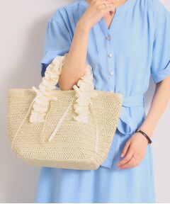 ITS'DEMO / イッツデモ トートバッグ | 雑材フリルハンドルトート