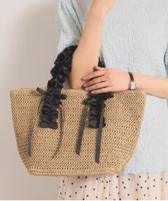 ITS'DEMO / イッツデモ トートバッグ | 雑材フリルハンドルトート