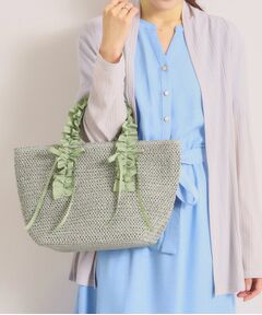 ITS'DEMO / イッツデモ トートバッグ | 雑材フリルハンドルトート