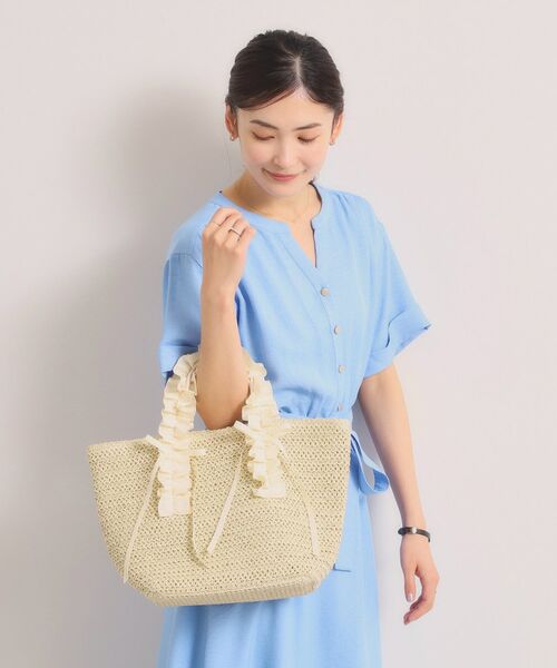 ITS'DEMO / イッツデモ トートバッグ | 雑材フリルハンドルトート | 詳細1