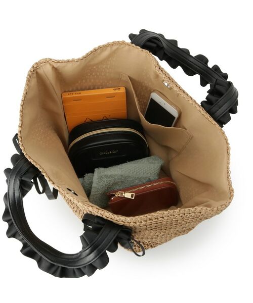 ITS'DEMO / イッツデモ トートバッグ | 雑材フリルハンドルトート | 詳細20