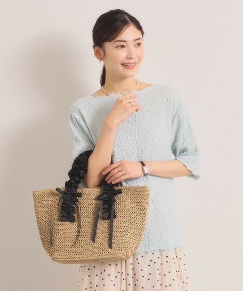 ITS'DEMO / イッツデモ トートバッグ | 雑材フリルハンドルトート | 詳細3
